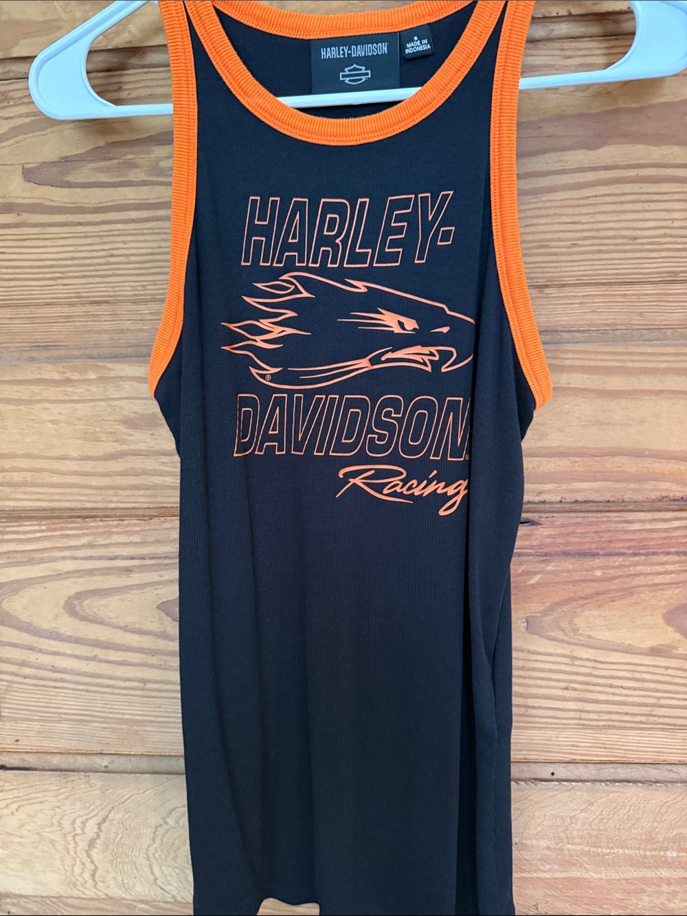 Harley-Davidson Black and Orange Racing Woman’s Tank
